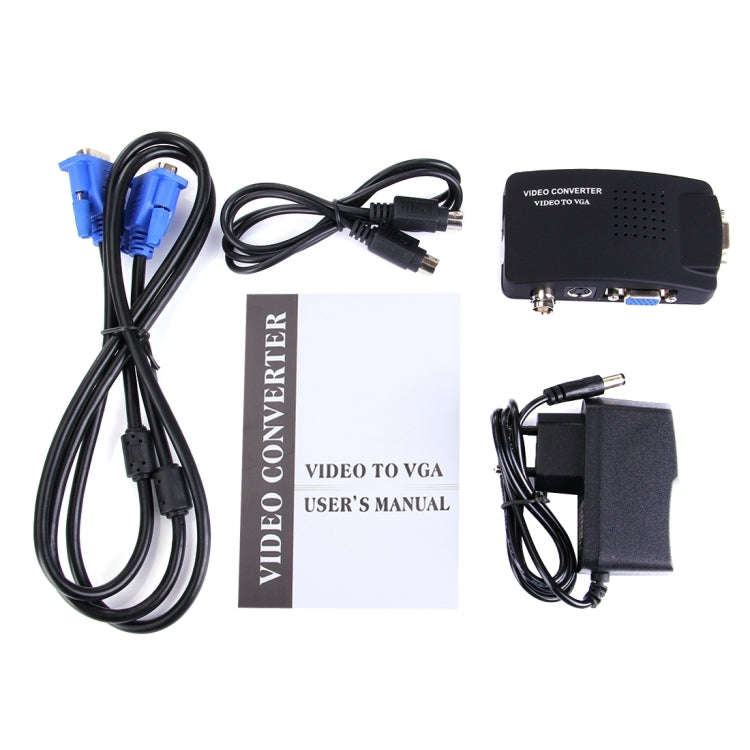 BNC / S-Video to VGA Video Converter(UK Plug)
