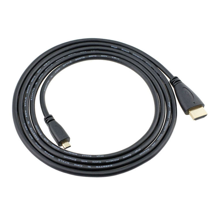 1.5m Micro HDMI to HDMI 19 Pin Cable, 1.4 Version(Black)