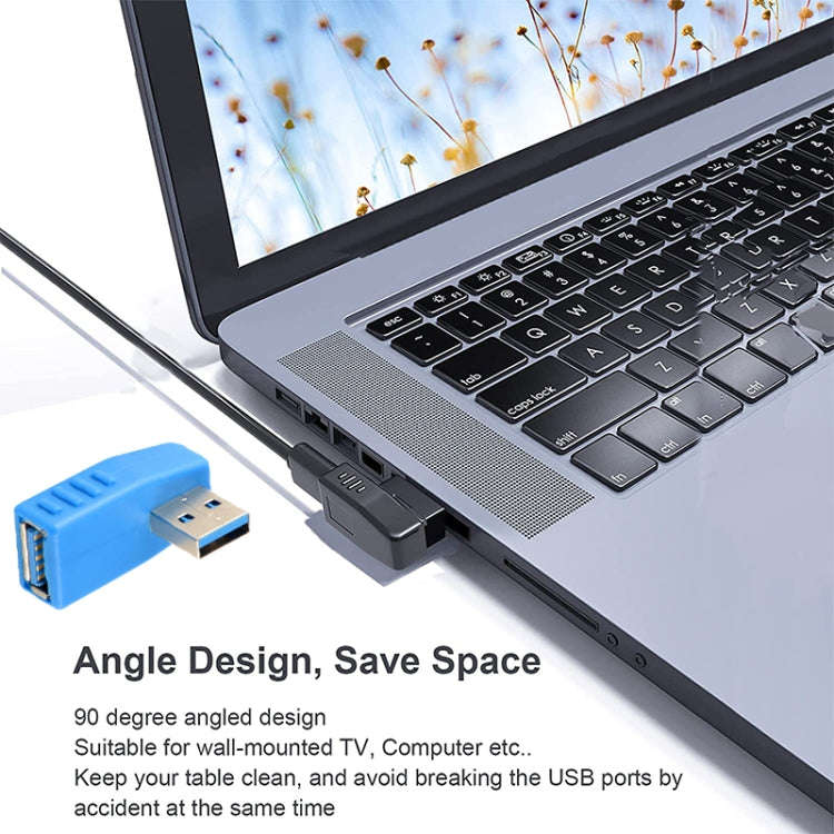 USB 3.0 AM to USB 3.0 AF Cable Adapter(Blue)