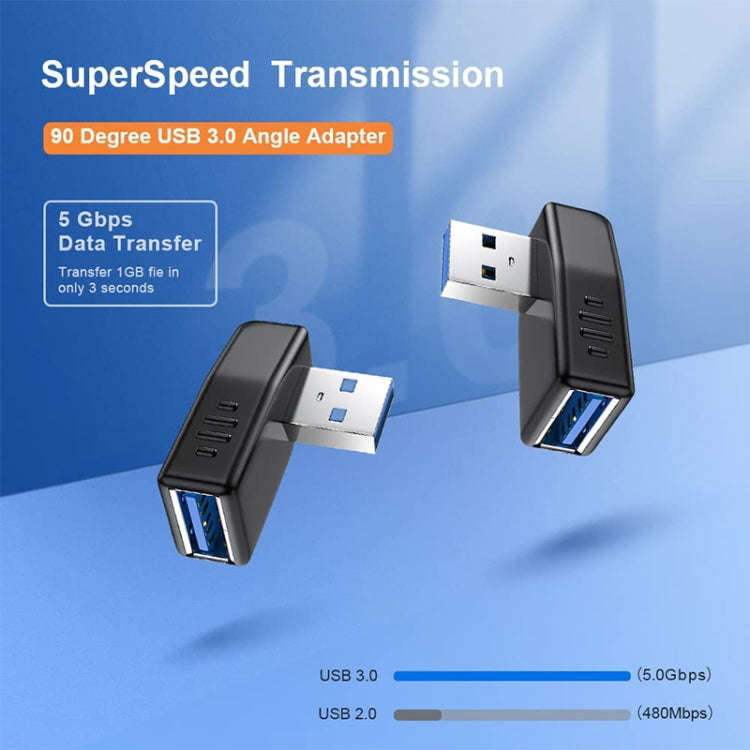 USB 3.0 AM to USB 3.0 AF Cable Adapter(Black)