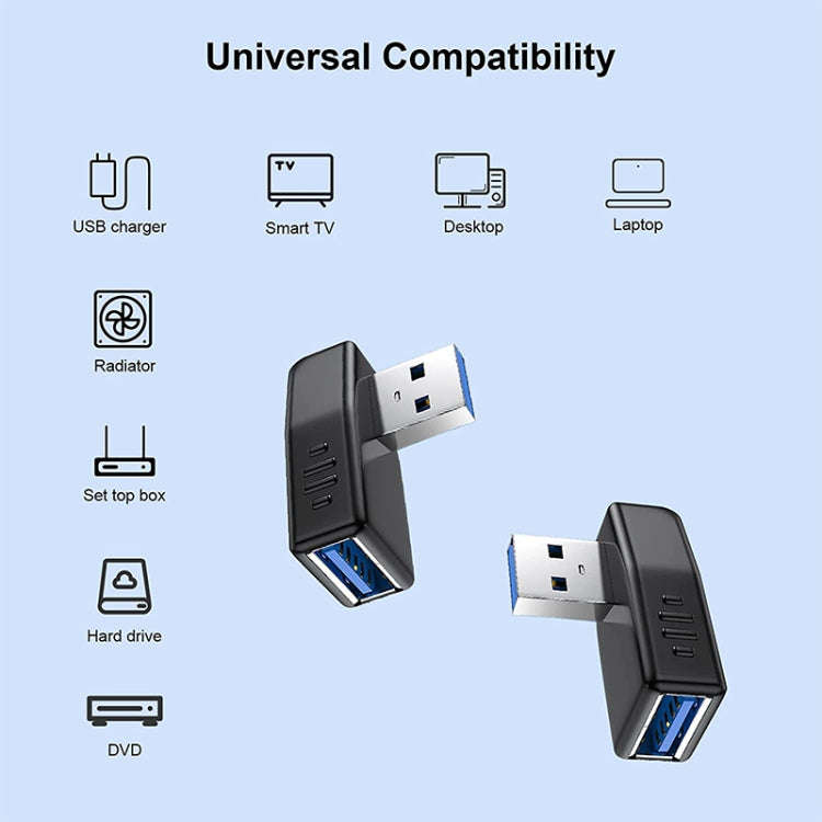 USB 3.0 AM to USB 3.0 AF Cable Adapter(Black)