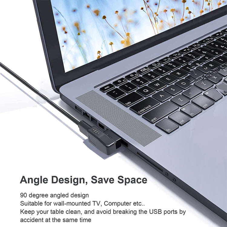 USB 3.0 AM to USB 3.0 AF Cable Adapter(Black)