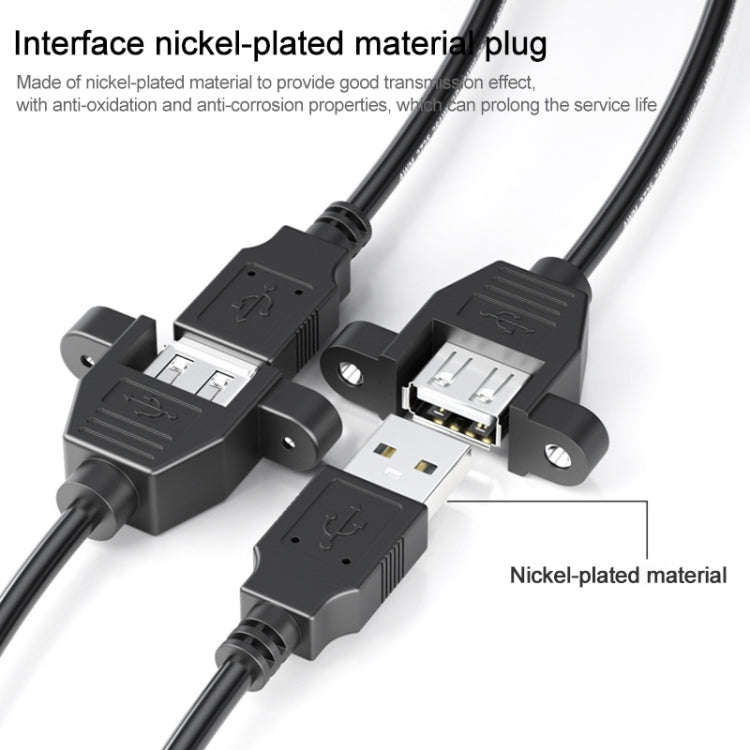 USB 2.0 AM to AF Mount Panel Cable, Length: 90cm
