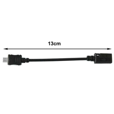 Mini USB Female to Micro USB Male Cable Adapter, Length: 13cm(Black)