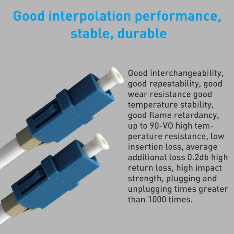 5pcs LC-LC Single-Mode Simplex Fiber Flange / Connector / Adapter / Lotus Root Device(Blue)
