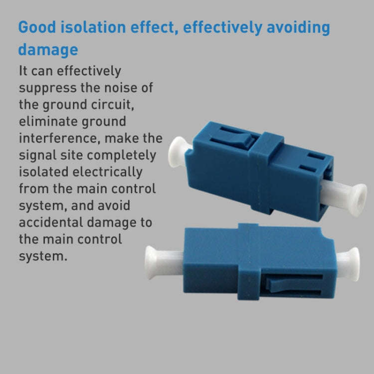 5pcs LC-LC Single-Mode Simplex Fiber Flange / Connector / Adapter / Lotus Root Device(Blue)