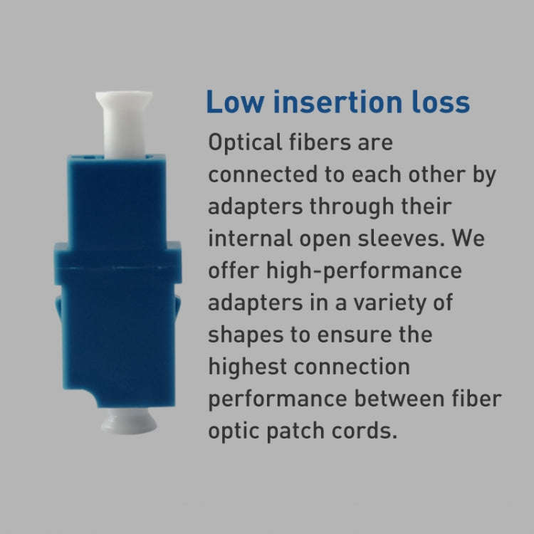 5pcs LC-LC Single-Mode Simplex Fiber Flange / Connector / Adapter / Lotus Root Device(Blue)