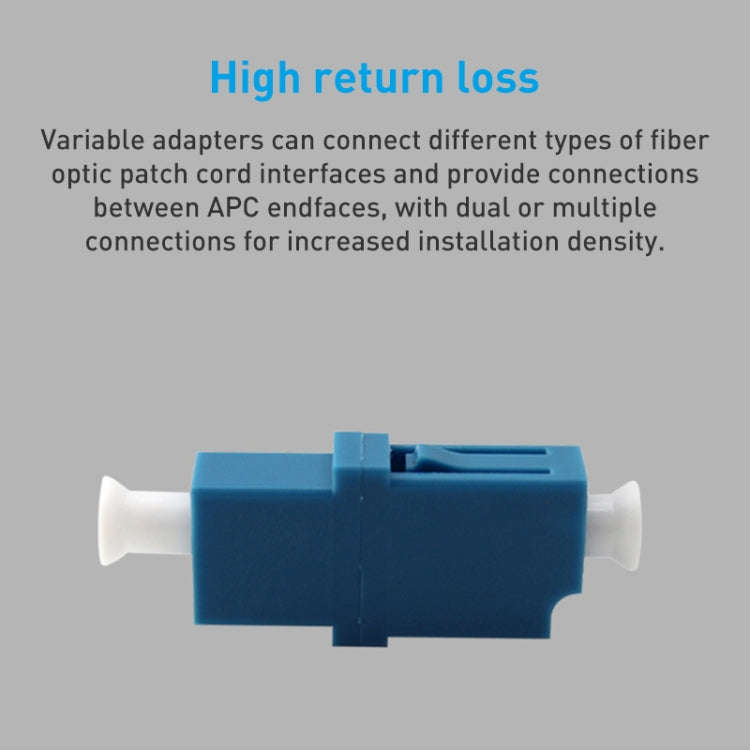 5pcs LC-LC Single-Mode Simplex Fiber Flange / Connector / Adapter / Lotus Root Device(Blue)