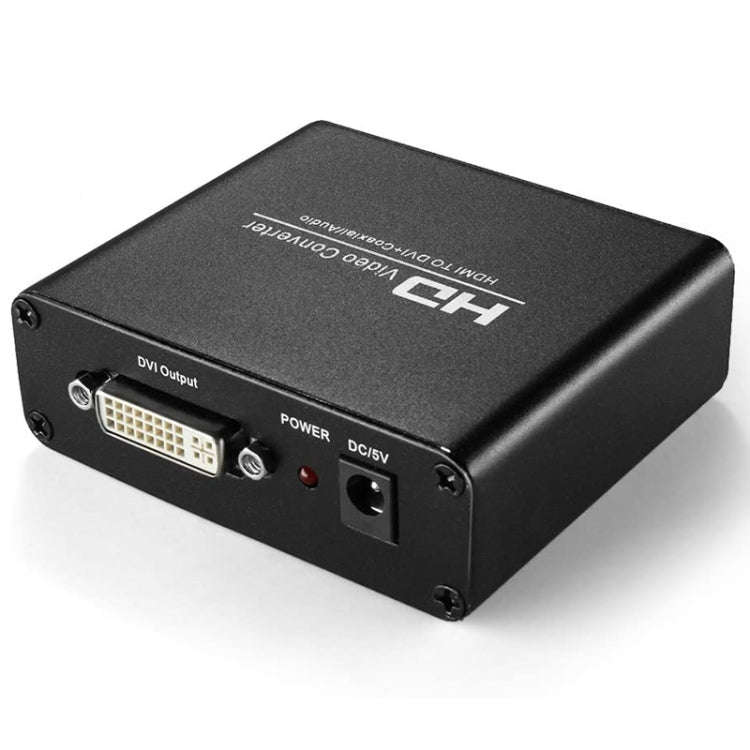 HDV-339 Full HD HDMI to DVI + Digital Coax / Analog Stereo Audio Converter Adapter(Black)