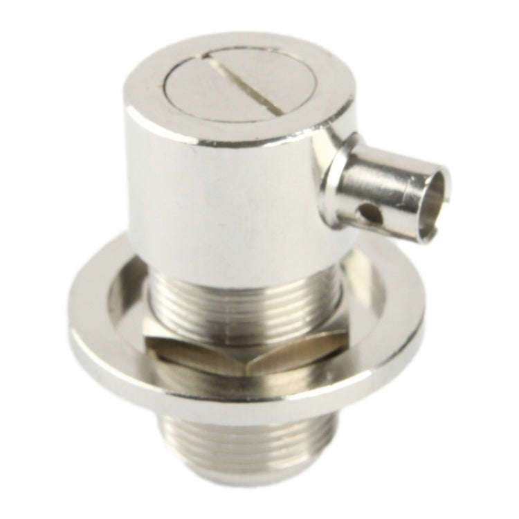 UHF Female Elbow Adapter Connected RG58 RG142 LMR195 Cable(Silver)