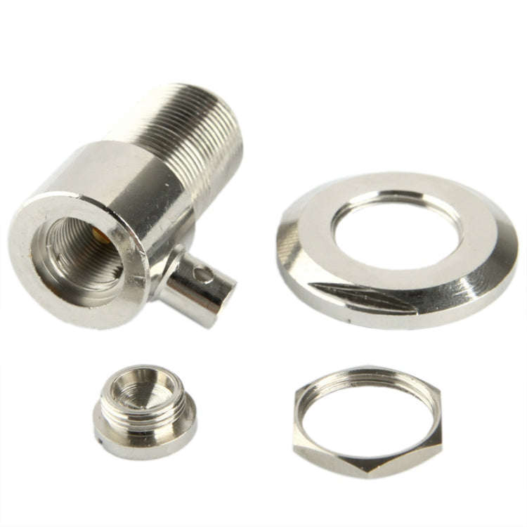 UHF Female Elbow Adapter Connected RG58 RG142 LMR195 Cable(Silver)