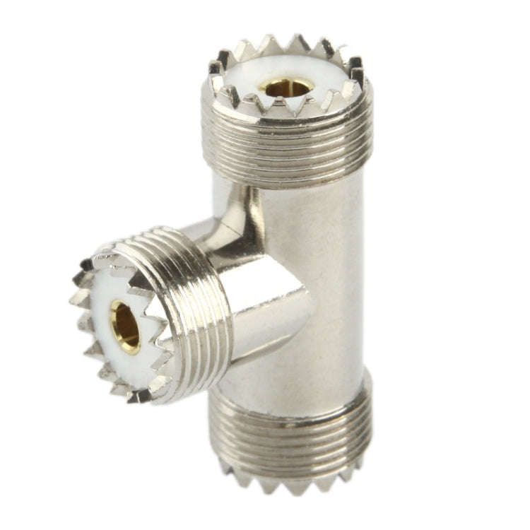 UHF Female to 2 x UHF Female Adapter(Silver)