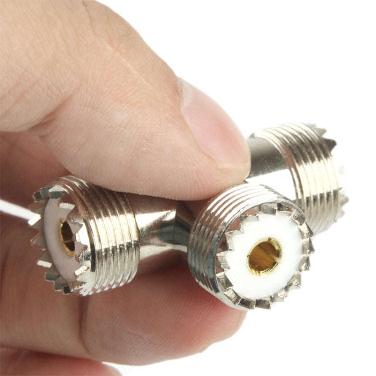 UHF Female to 2 x UHF Female Adapter(Silver)