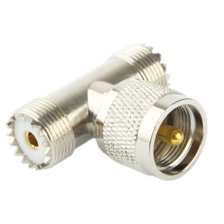 UHF Male to 2 x UHF Female Adapter(Silver)