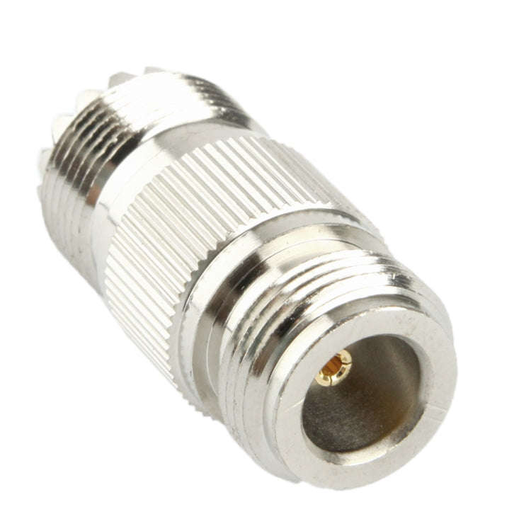 Coaxial RF N Female to UHF Female Adapter(Silver)