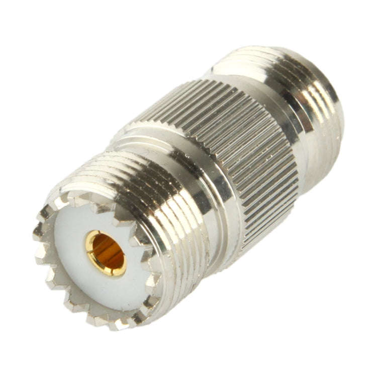 Coaxial RF N Female to UHF Female Adapter(Silver)