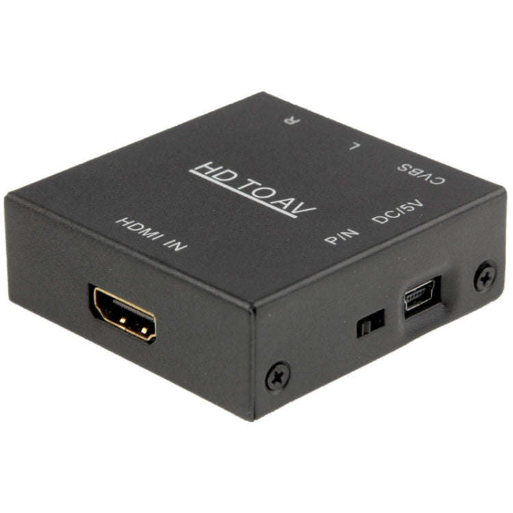 HDV-M610 Mini Size Full HD 1080P HDMI to AV/CVBS Video Converter Adapter(Black)