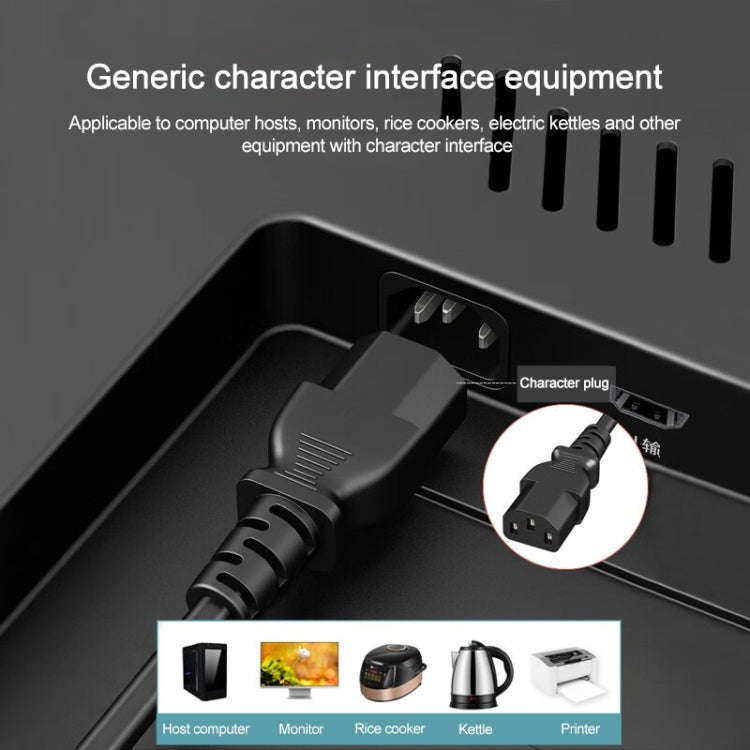 High Quality 3 Prong Style US Notebook AC Power Cord, Length: 1.8m