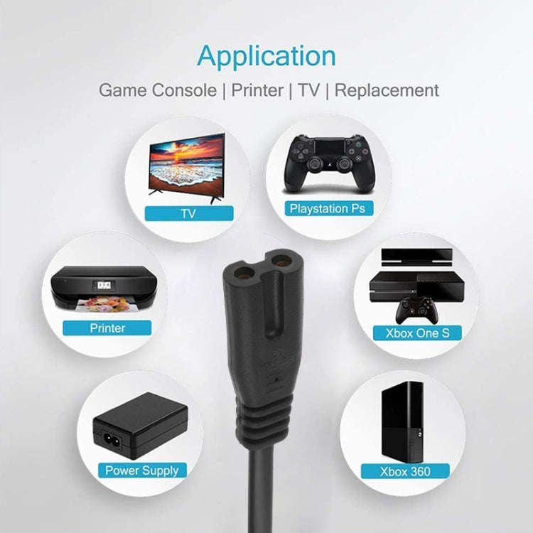 2 Prong Style AU Plug AC Power Cord with 304 Switch, Length: 1.2m(Black)