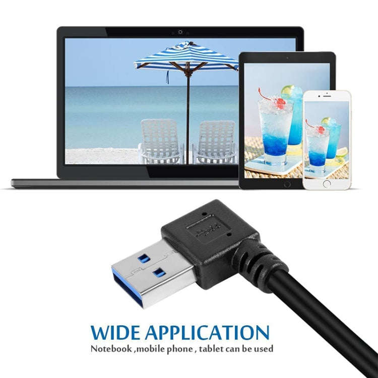 USB 3.0 Right Angle 90 Degree Extension Cable Male to Female Adapter Cord, Length: 18cm
