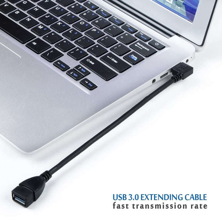 USB 3.0 Right Angle 90 Degree Extension Cable Male to Female Adapter Cord, Length: 18cm