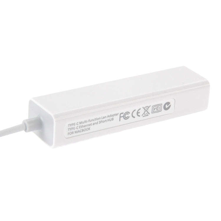 USB-C / Type-C 3.1 to 3 Ports USB HUB + Ethernert Adapter, For Galaxy S8 & S8 + / LG G6 / Huawei ...