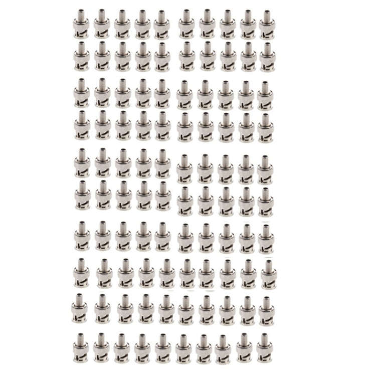 100 PCS UG1789 Crimp 3 in 1 BNC Male Connector Adapter for RG59 Coaxial Cable