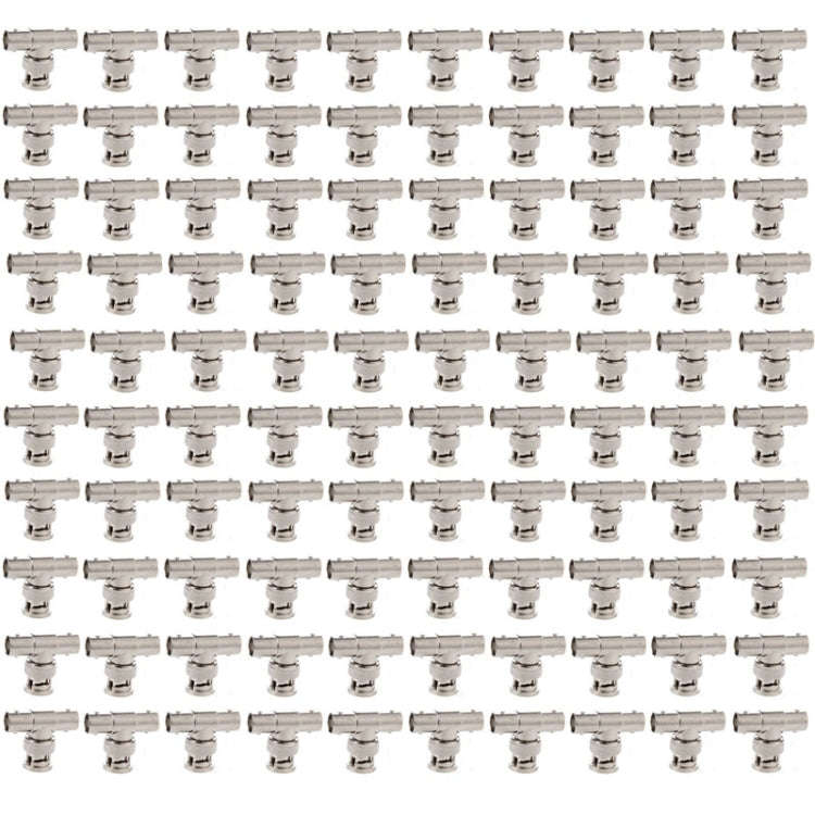 100 PCS UG274U BNC T Type One Male to Dual BNC Female Connector Adapter