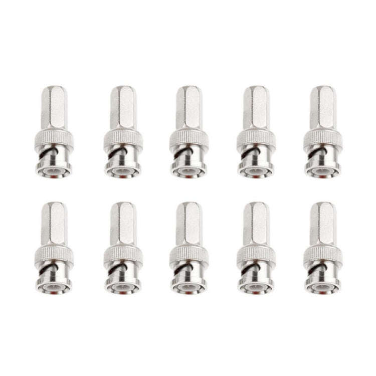 10 PCS Hexagon BNC Male Compression Connector