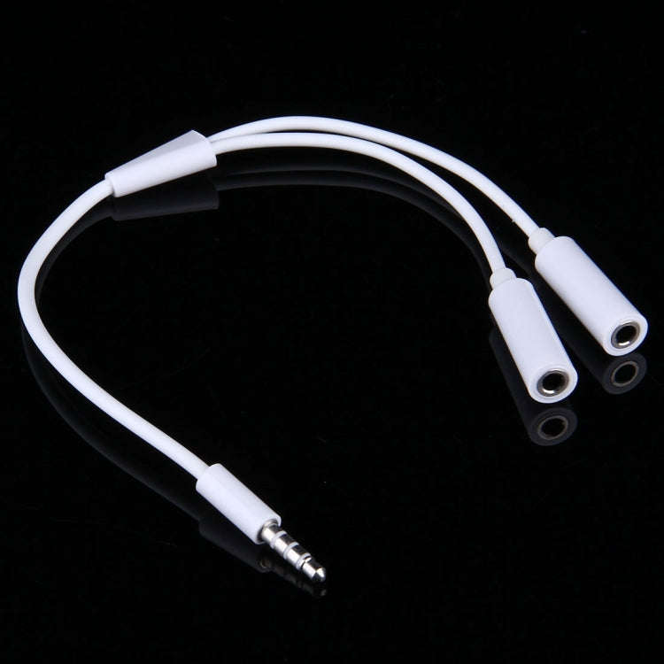 3.5mm Male to 2 Female Plug Jack Stereo Audio Cable for iPhone 6S & 6S Plus & 6 & 6 Plus & 5, iPa...