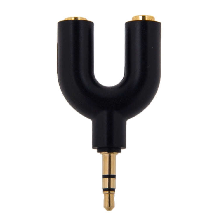 3.5mm Stereo Male to Dual 3.5mm Stereo Female Splitter Adapter(Black)