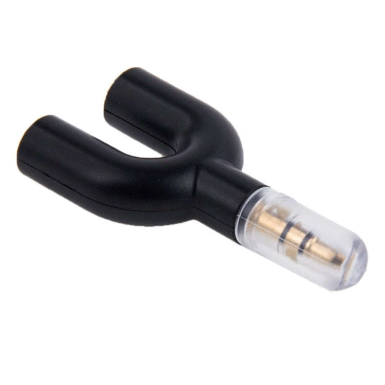 3.5mm Stereo Male to Dual 3.5mm Stereo Female Splitter Adapter(Black)