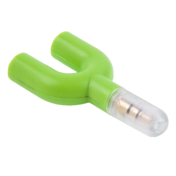 3.5mm Stereo Male to Dual 3.5mm Stereo Female Splitter Adapter(Green)