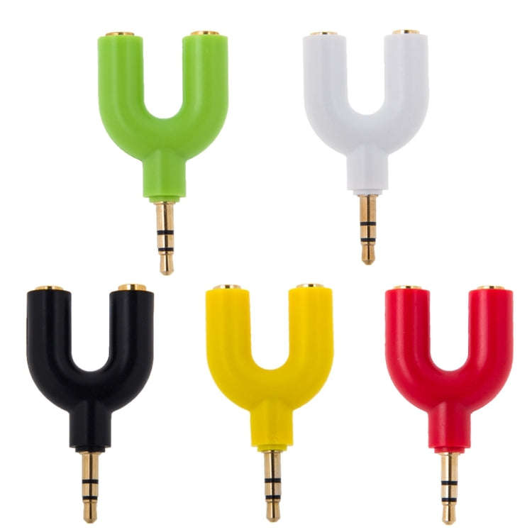3.5mm Stereo Male to Dual 3.5mm Stereo Female Splitter Adapter(Black)