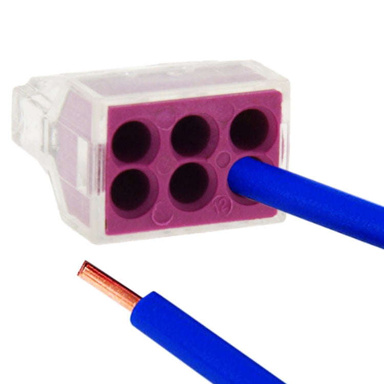 10 PCS 6 Pin Junction Box Push-in Wire Connector for Sectional Area 1-2.5 Square Millimeter Hard ...