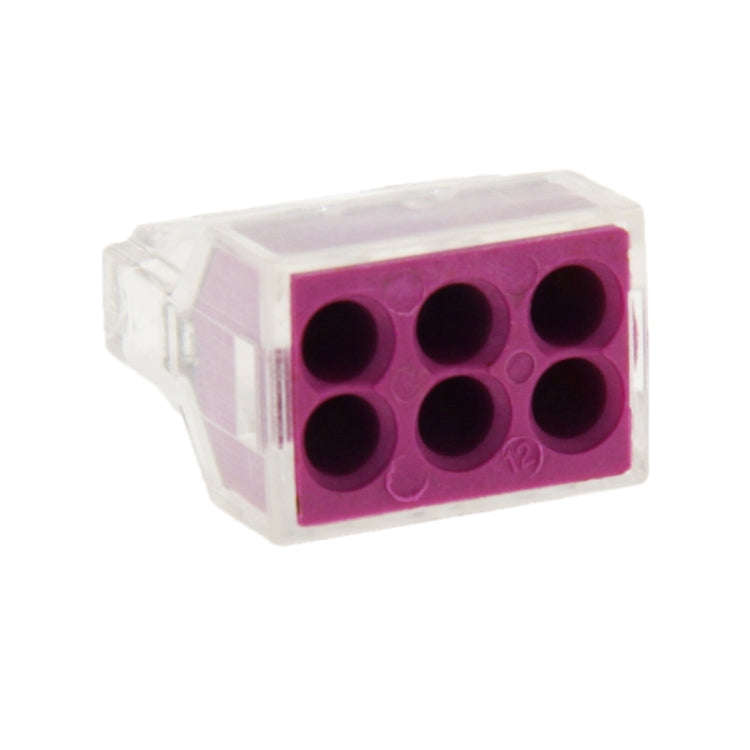 10 PCS 6 Pin Junction Box Push-in Wire Connector for Sectional Area 1-2.5 Square Millimeter Hard ...
