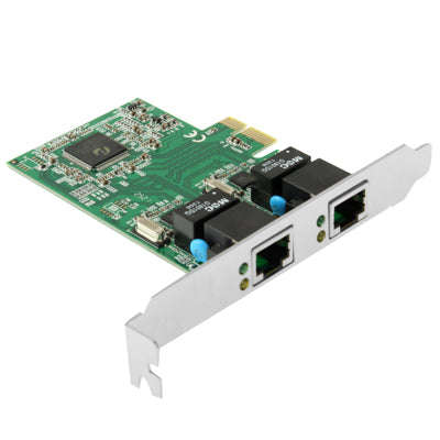 PCI-Express Dual Gigabit Ethernet Controller Card Adapter 2 Port RJ45 10/100/1000 BASE-T (IO-PCE8...