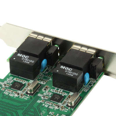 PCI-Express Dual Gigabit Ethernet Controller Card Adapter 2 Port RJ45 10/100/1000 BASE-T (IO-PCE8...