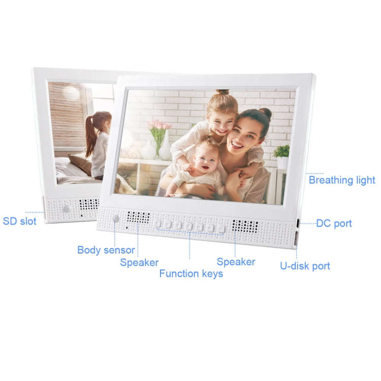 10.1 inch LED Display Multi-media Music & Movie Player Digital Photo Frame with Remote Control, A...