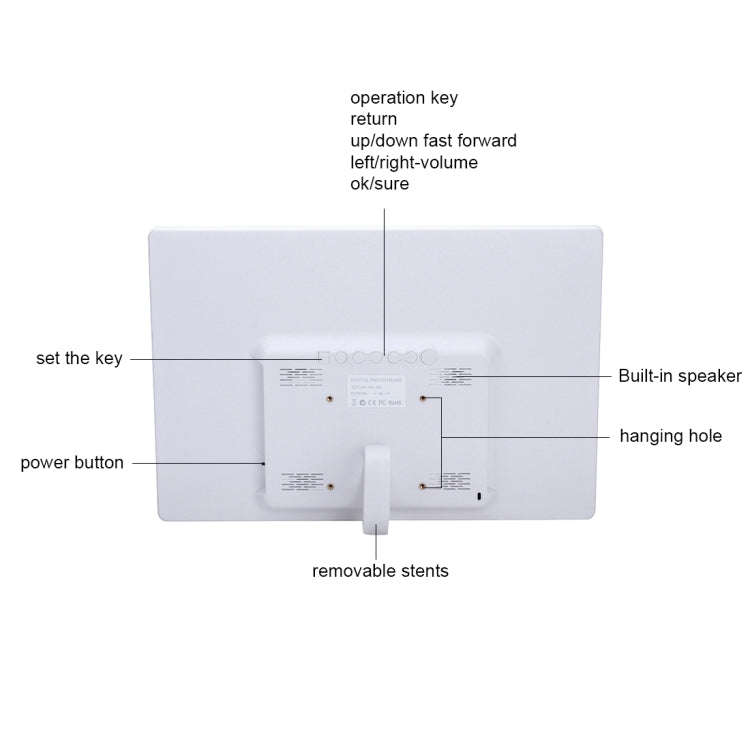 15 inch Digital Picture Frame with Remote Control Support SD / MMC / MS Card and USB , White (133...