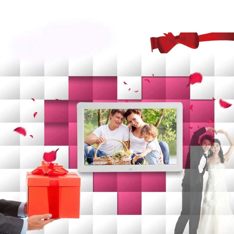 12 inch LED Display Multi-media Digital Photo Frame with Holder & Music & Movie Player, Support U...