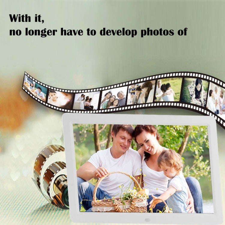 12 inch LED Display Multi-media Digital Photo Frame with Holder & Music & Movie Player, Support U...