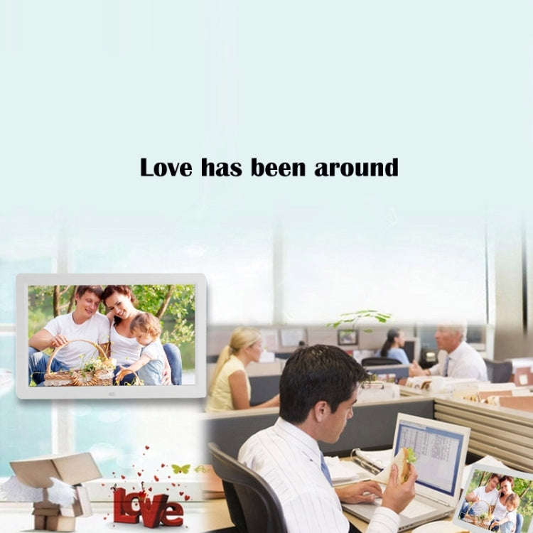 12 inch LED Display Multi-media Digital Photo Frame with Holder & Music & Movie Player, Support U...