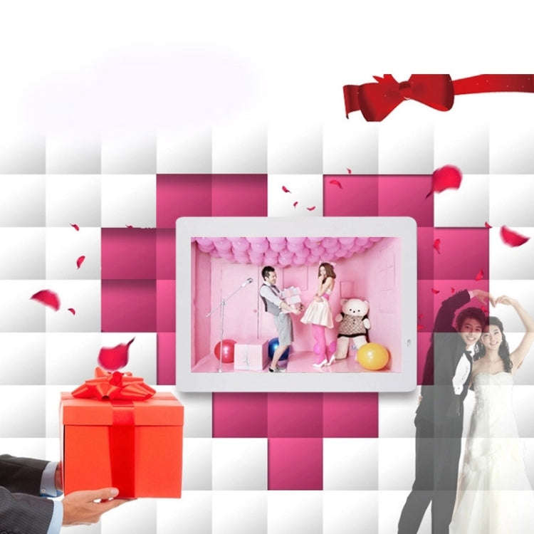 14 inch LED Display Multi-media Digital Photo Frame with Holder & Music & Movie Player, Support U...