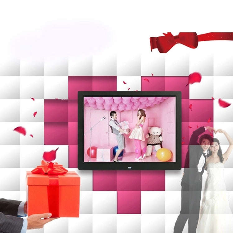 14 inch LED Display Multi-media Digital Photo Frame with Holder & Music & Movie Player, Support U...