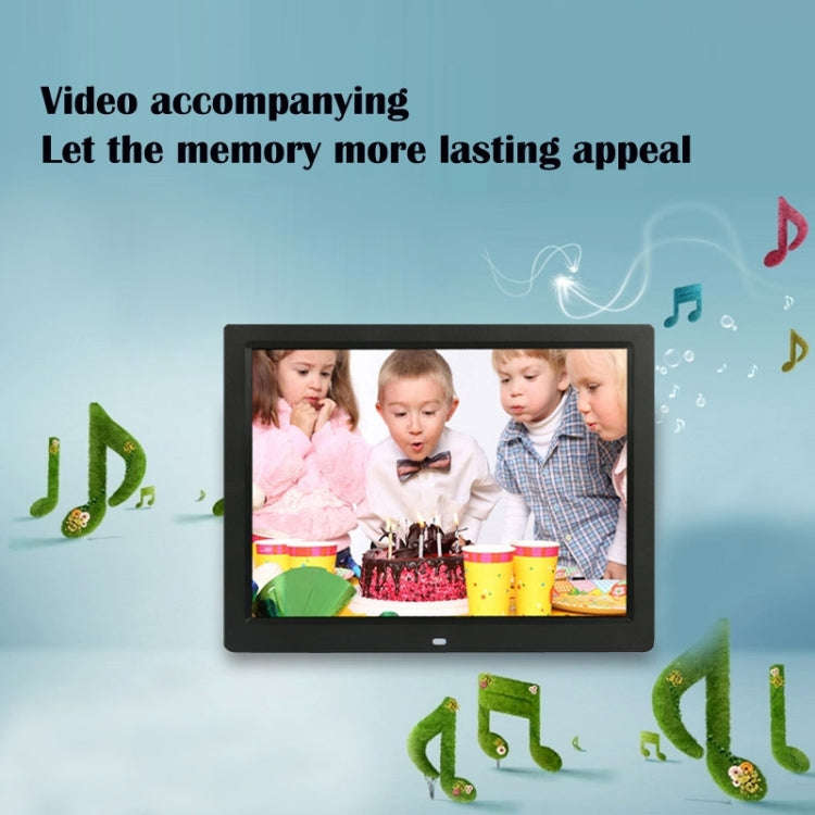 14 inch LED Display Multi-media Digital Photo Frame with Holder & Music & Movie Player, Support U...