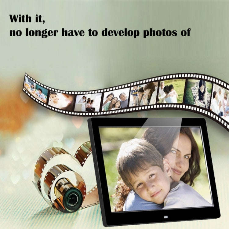 14 inch LED Display Multi-media Digital Photo Frame with Holder & Music & Movie Player, Support U...