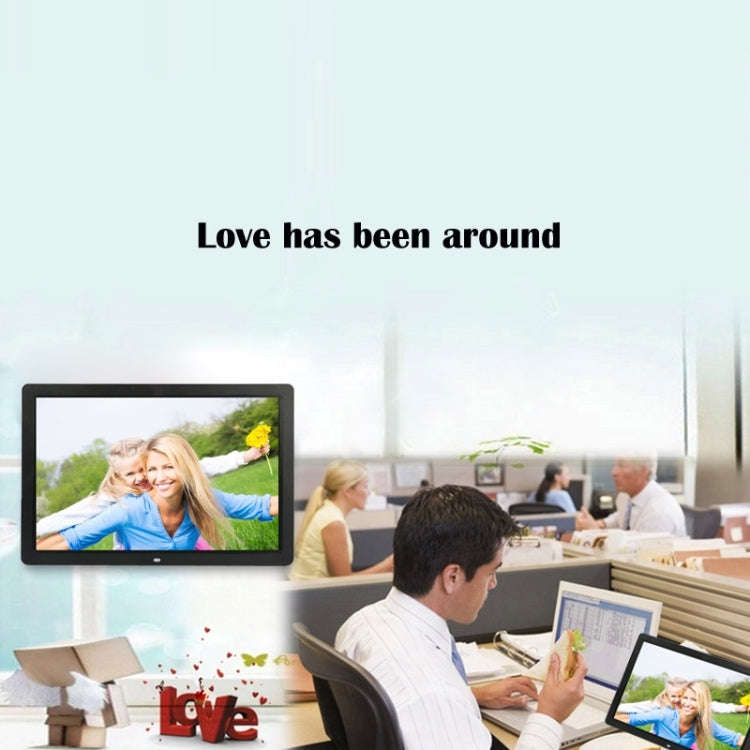 17 inch HD 1080P LED Display Multi-media Digital Photo Frame with Holder & Music & Movie Player, ...