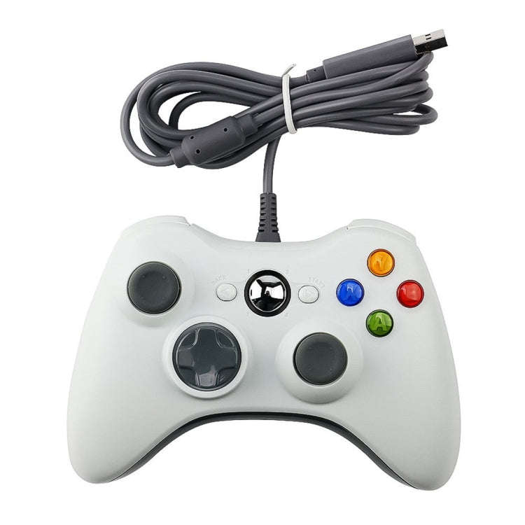 USB 2.0 Wired Controller Gamepad for XBOX360, Plug and Play, Cable Length: 2.5m(White)