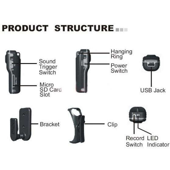 MD80 3 in 1 Mini Digital VIDEO Camera Camcorder POCKET DV with 720*480 pixels, Viewing Angle: 60 ...